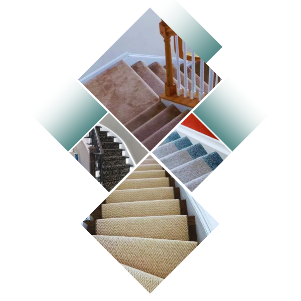 patterned stair carpet